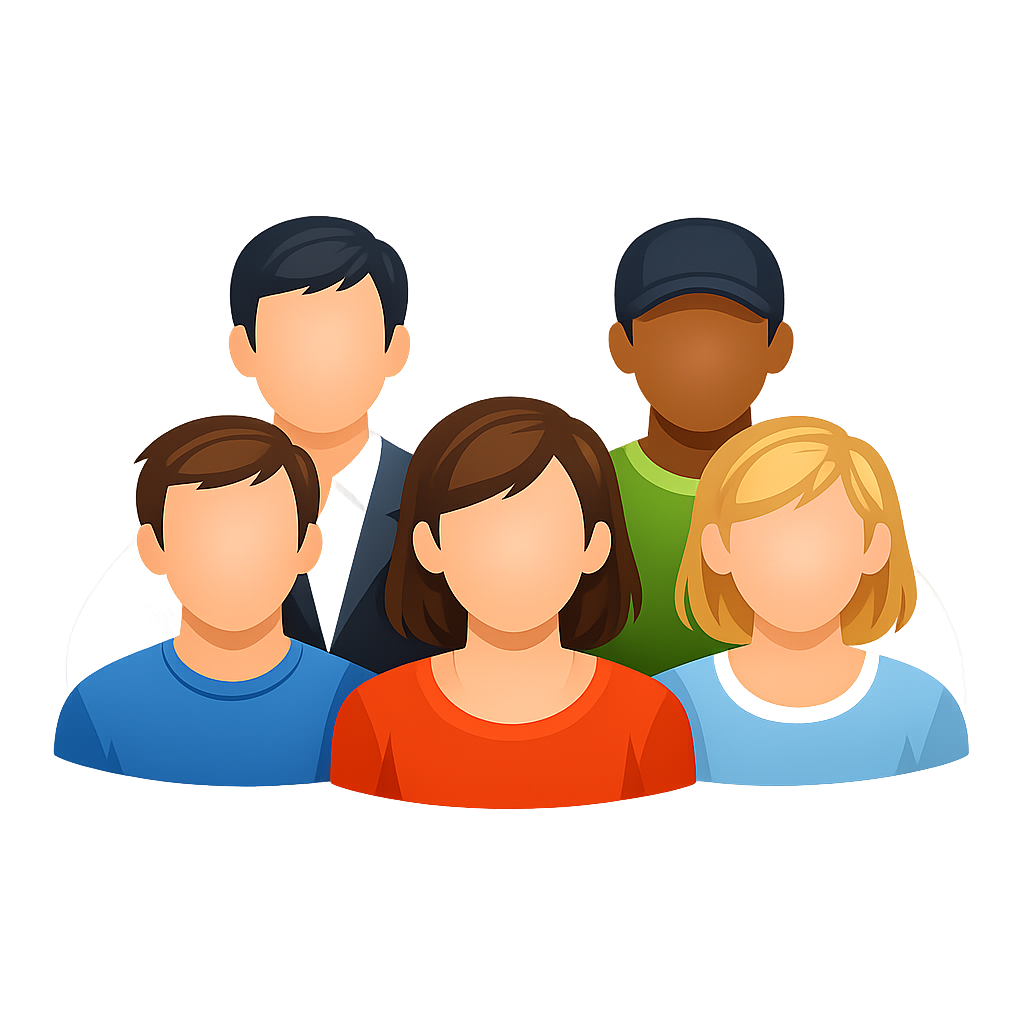 Symbolbild 5 Personen 